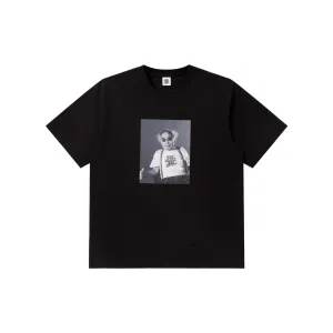 Breathable mesh panel ReinforcedNeckline NOBUYOSHI ARAKI PHOTO TEE BLACK