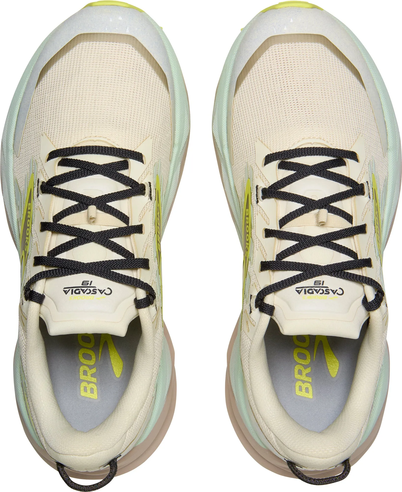 high - arched shoes Brooks Cascadia 19 WIDE FIT Womens Trail Running Shoes - Cream