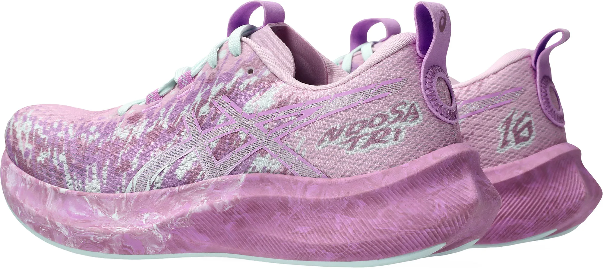 wet - weather Plush Insole Asics Noosa Tri 16 Womens Running Shoes - Pink