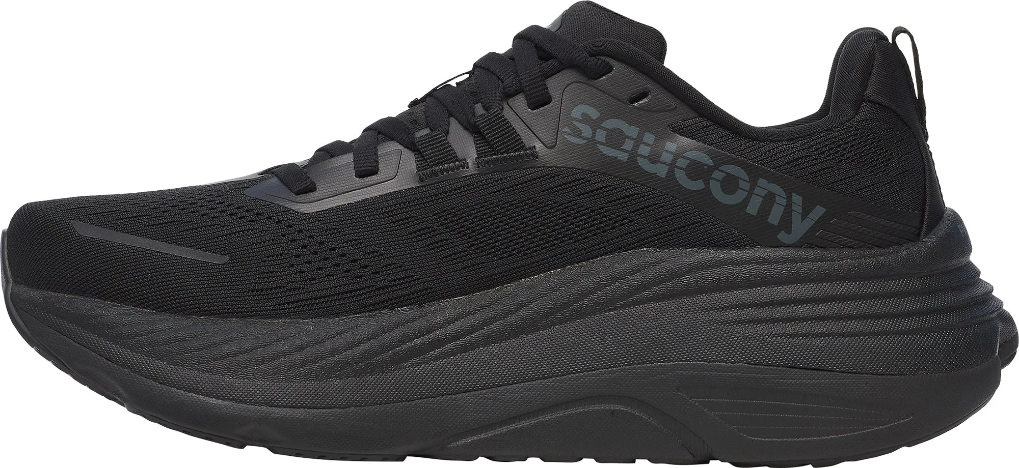 Saucony Hurricane 24 Womens Running Shoes - Black athlete shoes Dual Density Foam