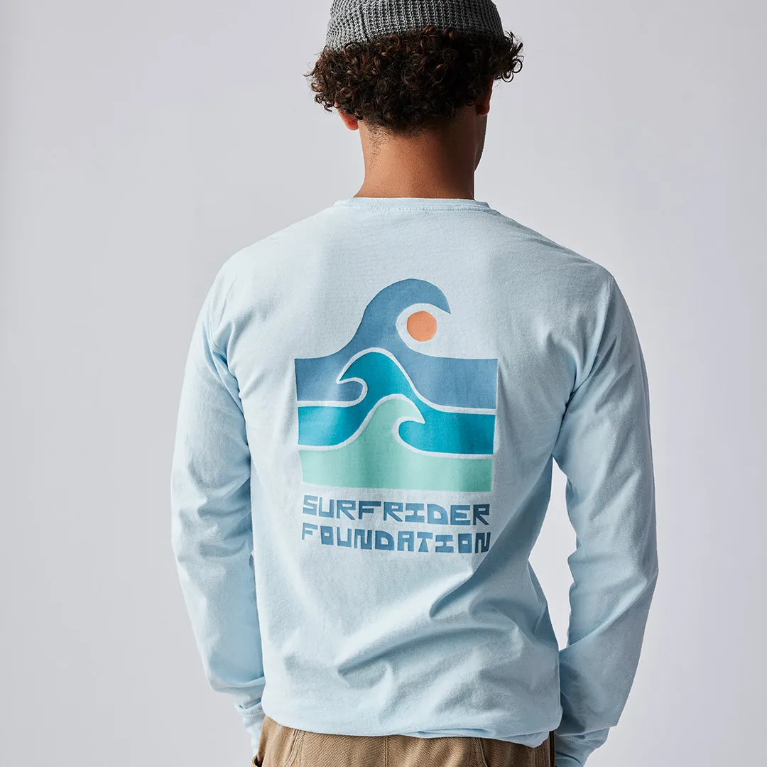 Cutout Waves Long Sleeve Tee Layered Sleeve Construction