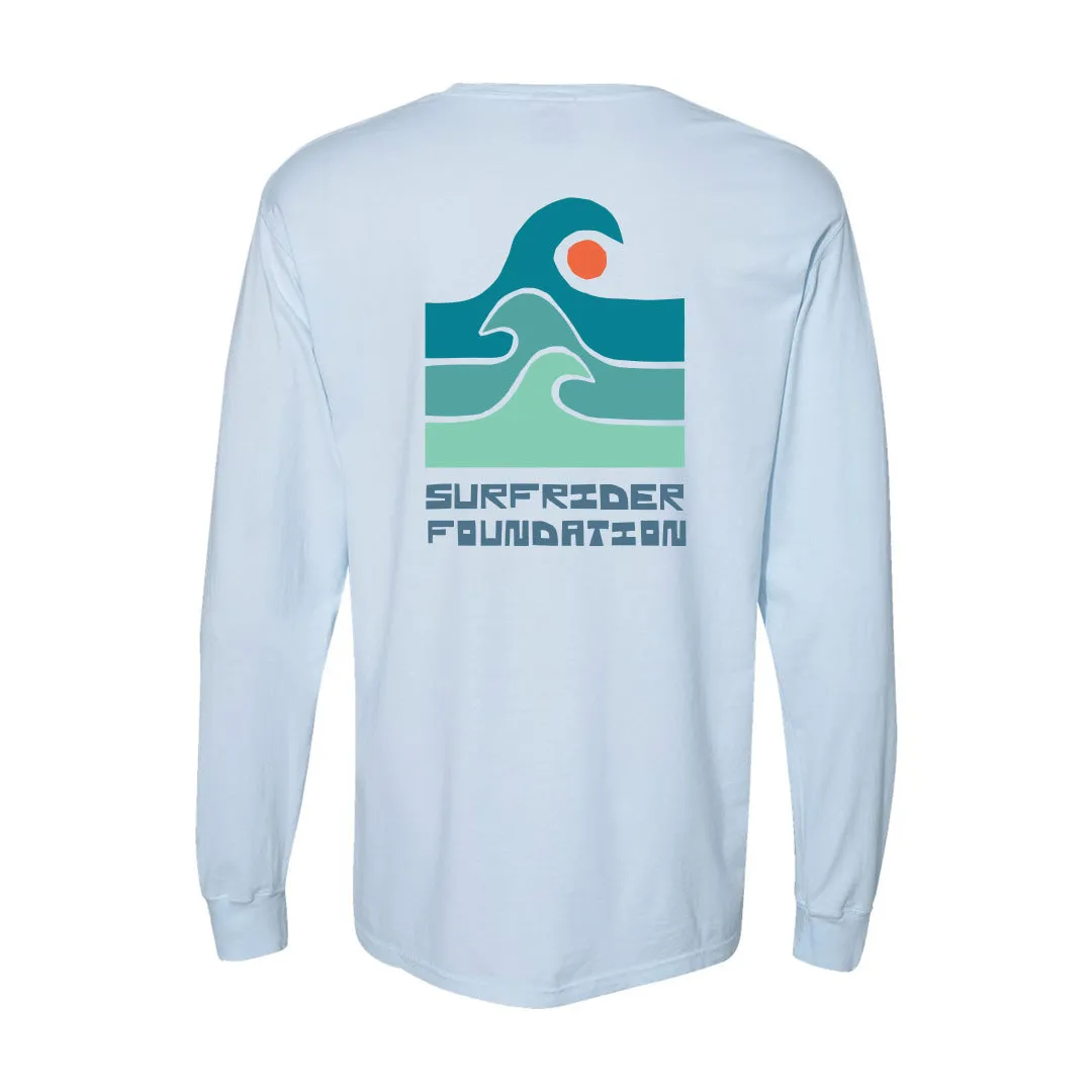 Limited Edition men's clothing Cutout Waves Long Sleeve Tee