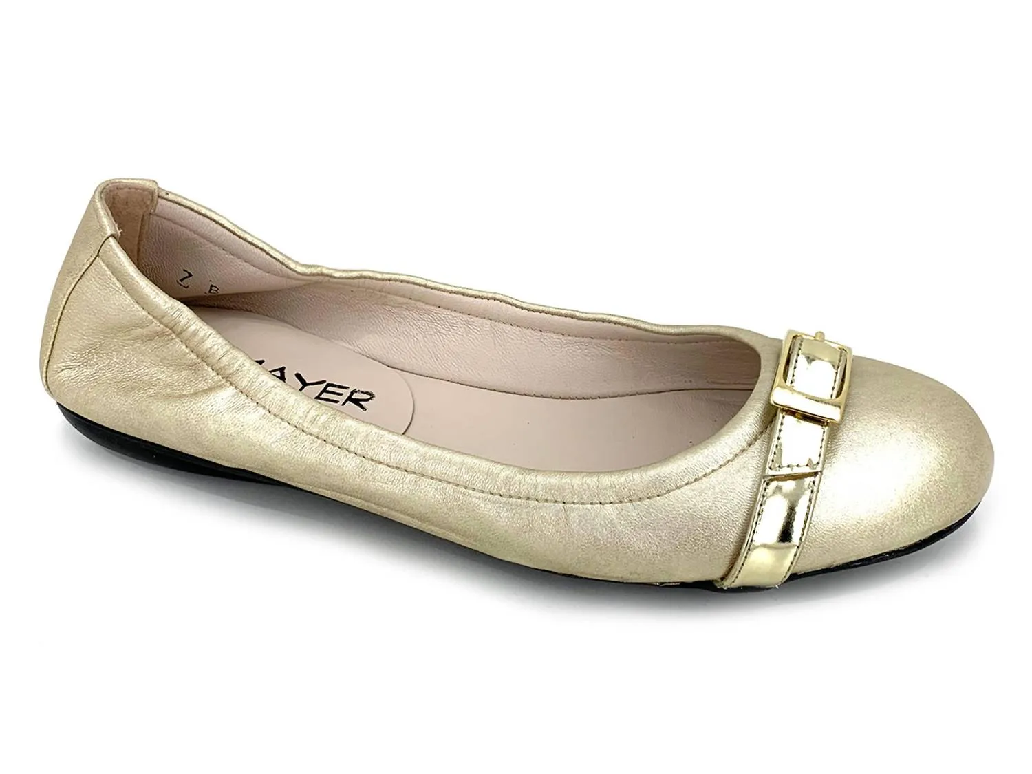 Medium Heel Street Ready Women's Blv Ballet Shoe In Gold