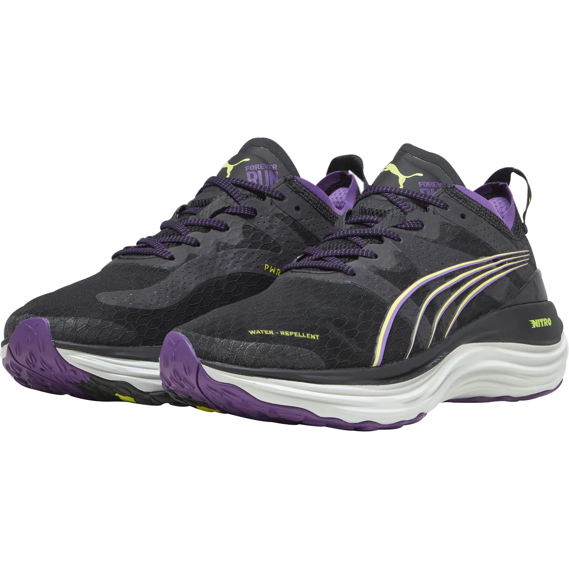 Puma ForeverRun Nitro WTR Womens Running Shoes - Black adventure - shoes Weather Resistant Layer