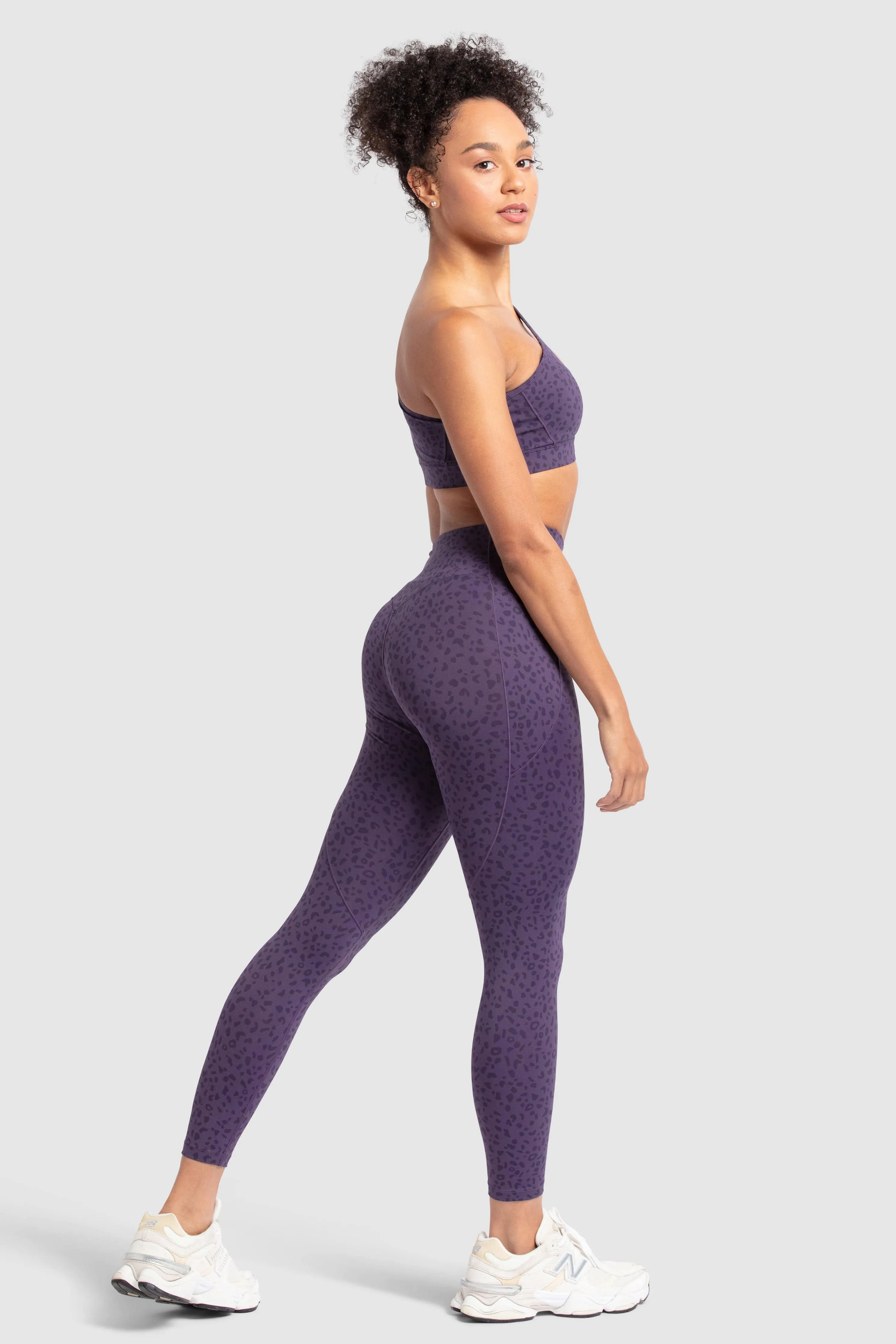 Desire Leggings - Purple Leopard UltraSoft Lining