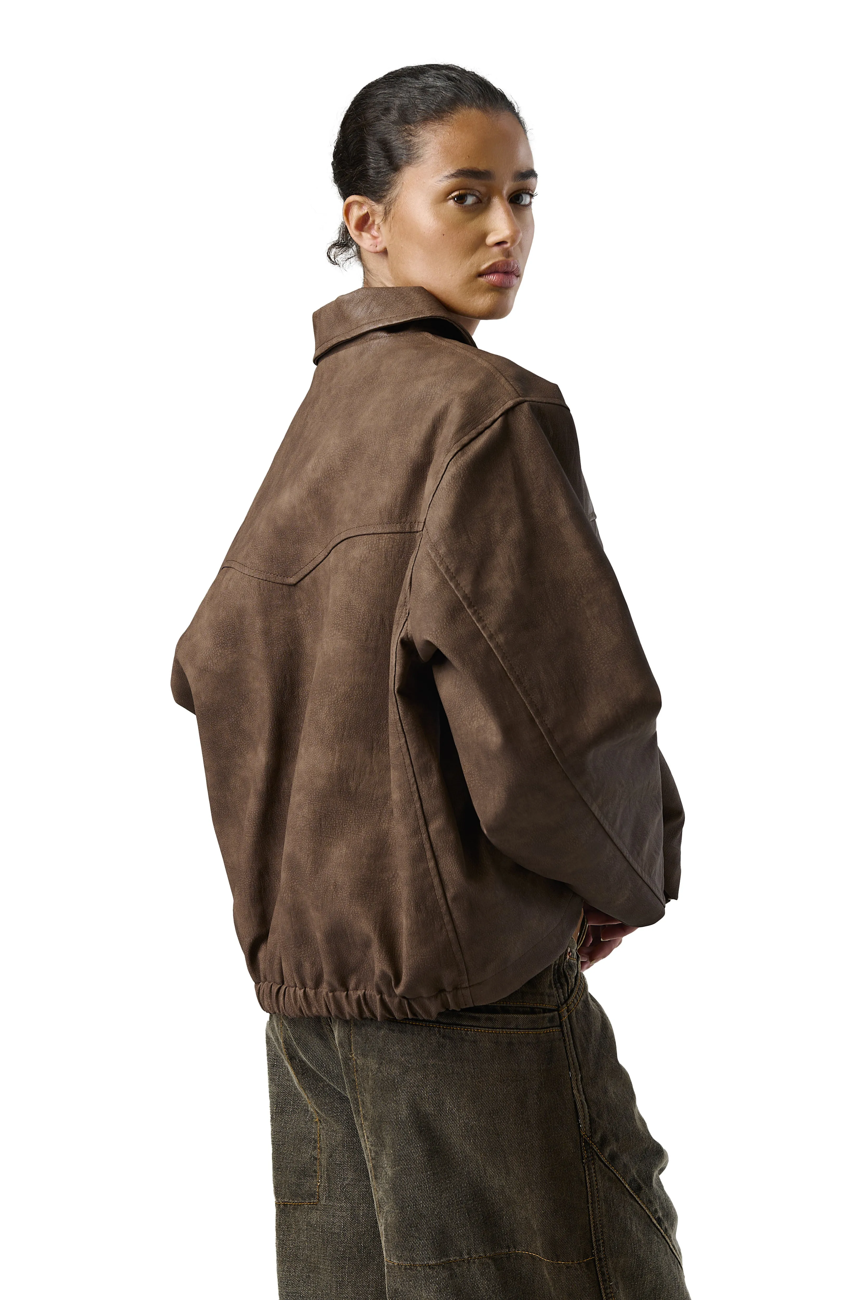 WaterResistantCoating Diego Vegan Leather Jacket