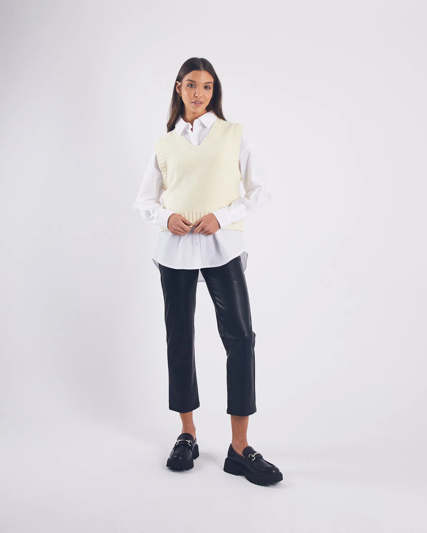 Dinah Shirt White Strong Denim