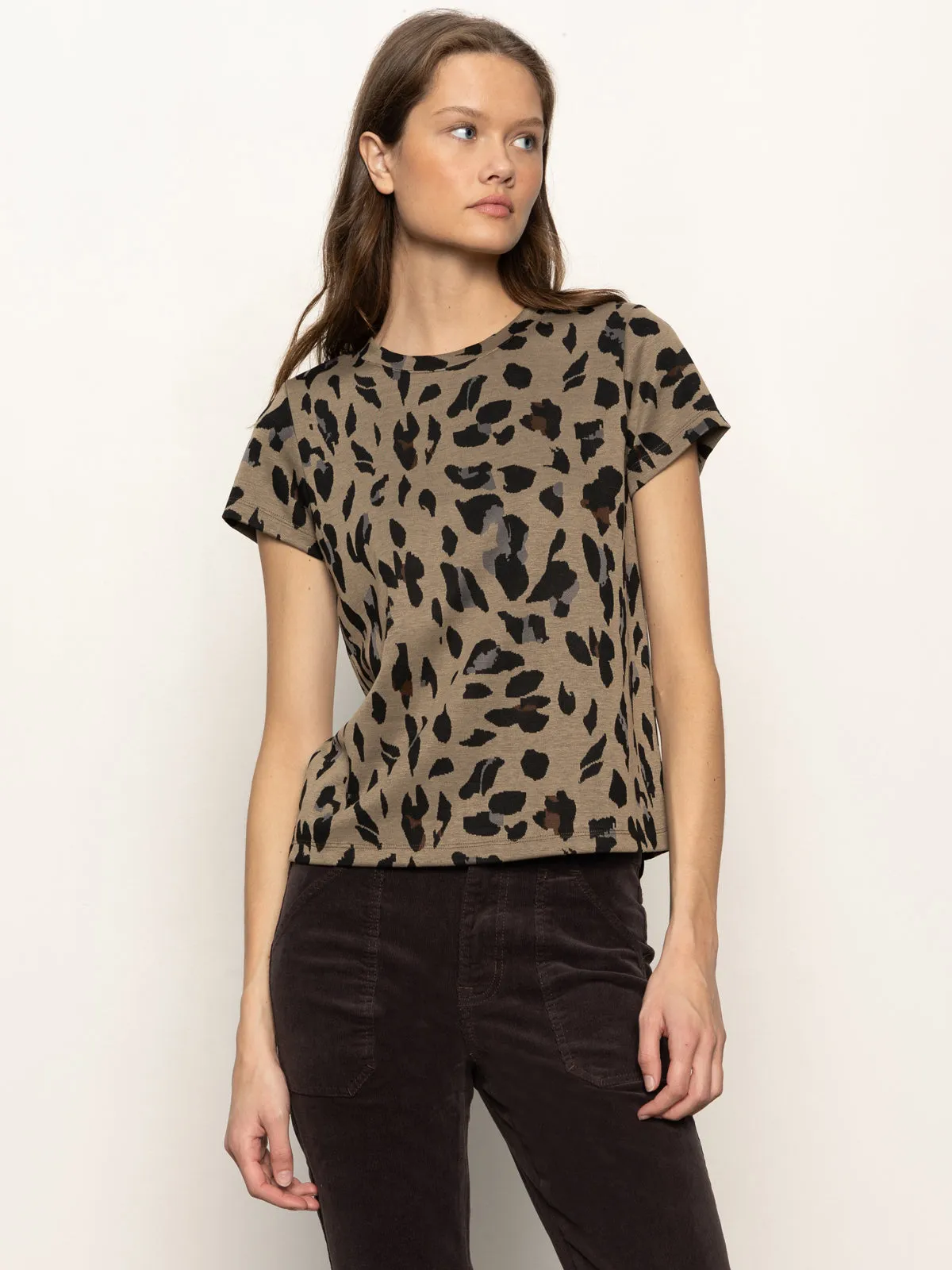 Double Knit Perfect Tee Winter Leopard Active Fit