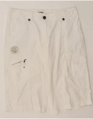 Layered Hemline Travel Essential SHAMP Womens Cargo Shorts EU 40 Medium W34 White Cotton