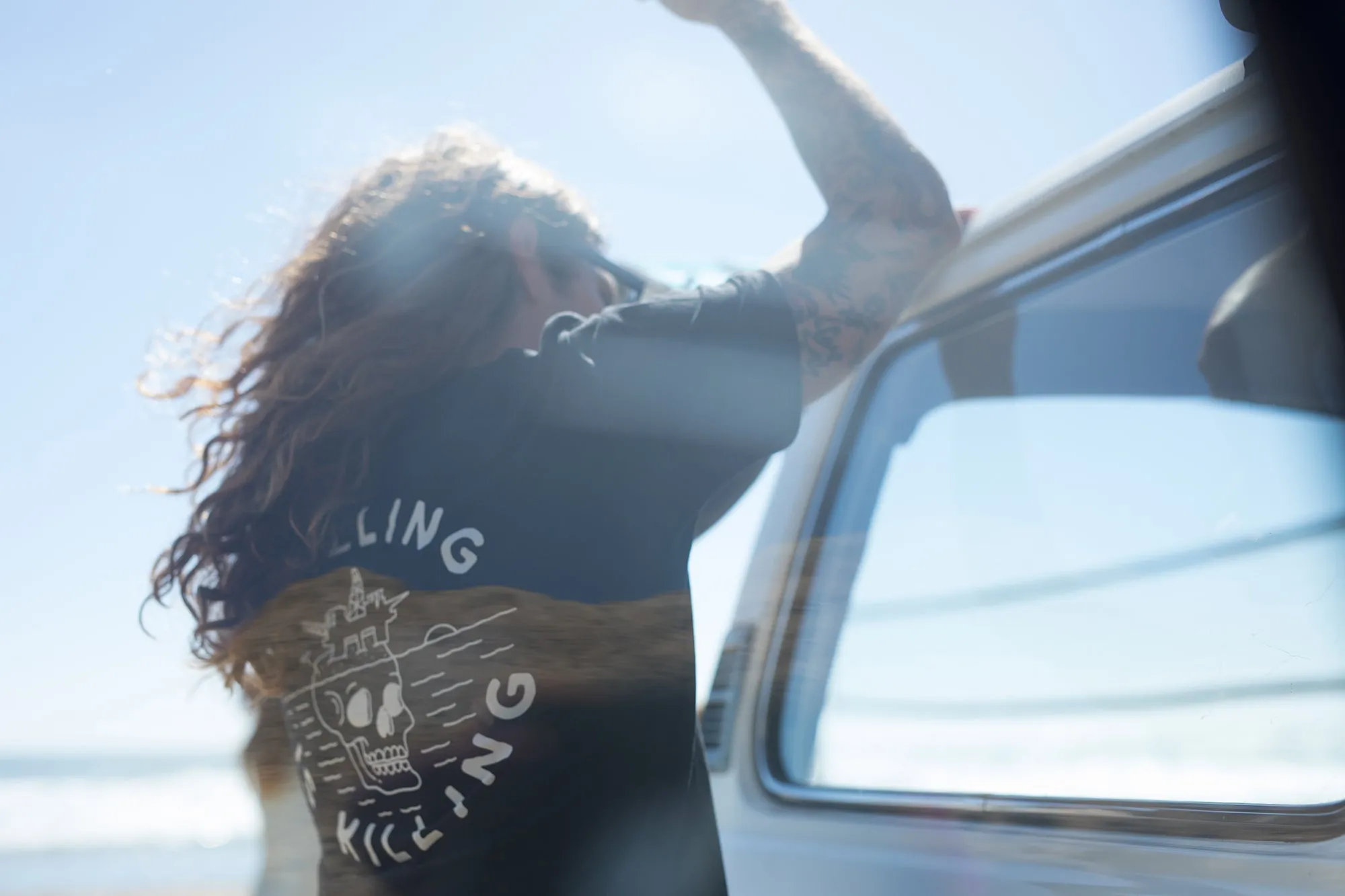 #DrillingIsKilling Tee Ribbed Collar Trim Soft Texture