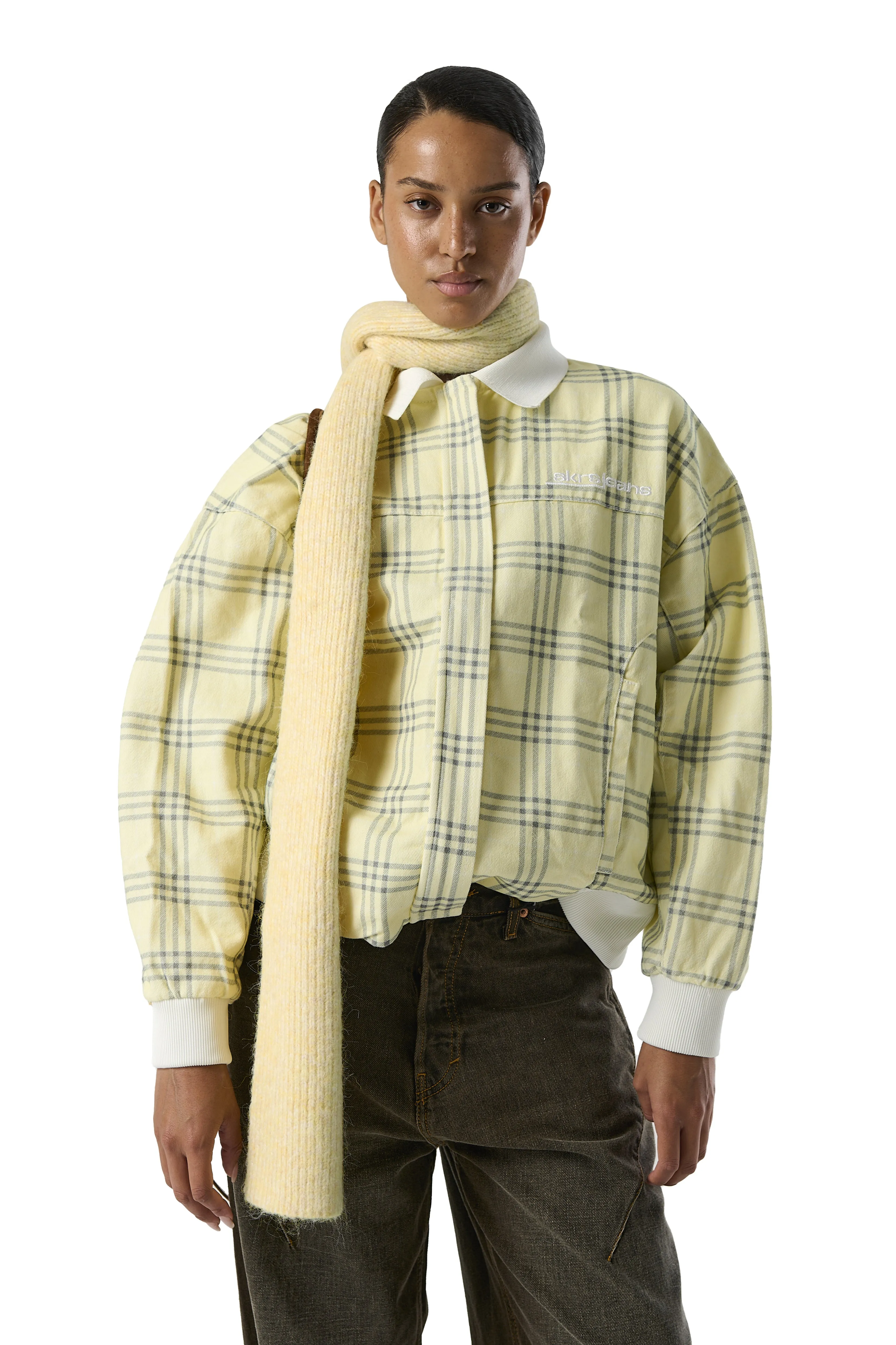 Ducky Check Bomber Jacket Functional Pocket