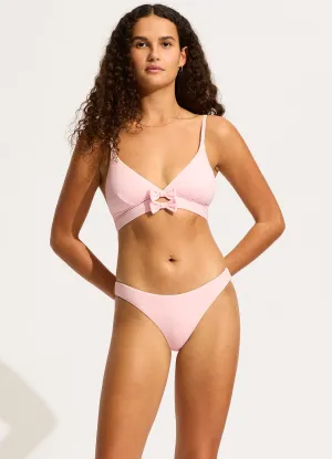 Flexible Back Closure Beau Mini Hipster Bikini Bottom - Blossom