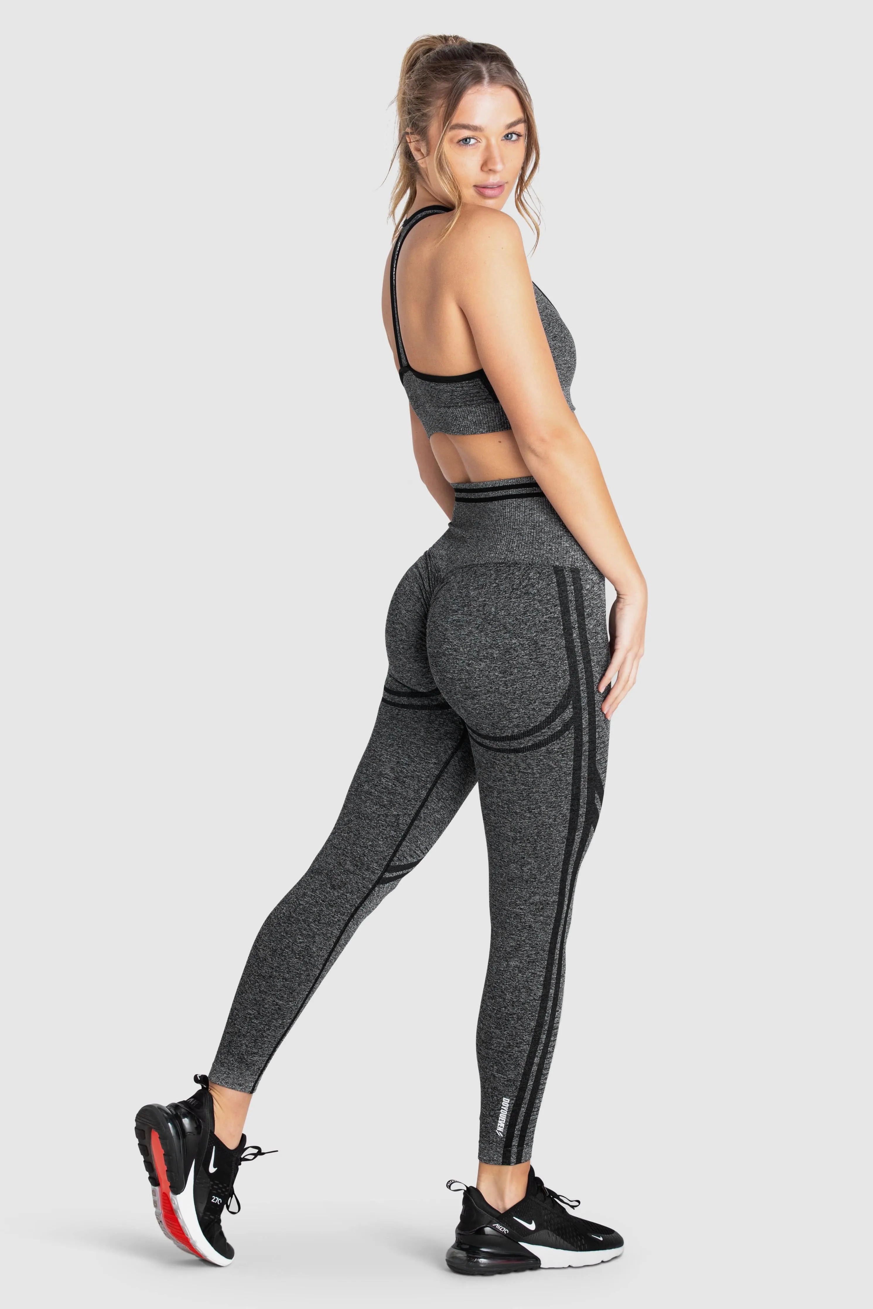 DYE Scrunch Seamless Leggings - Black Marl Eco Friendly Dye Tight Movement
