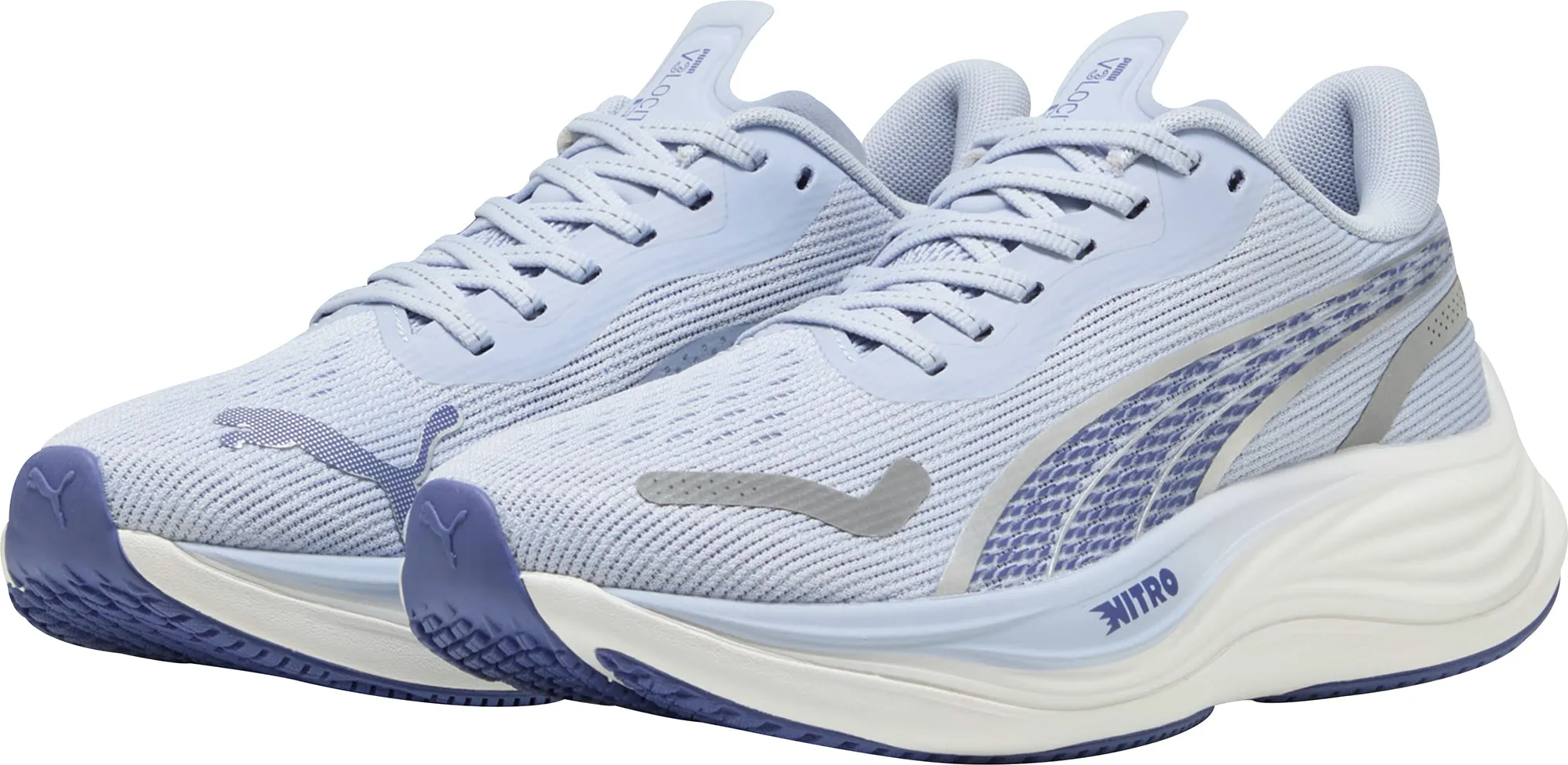 running with a visor Puma Velocity Nitro 3 Womens Running Shoes - Blue