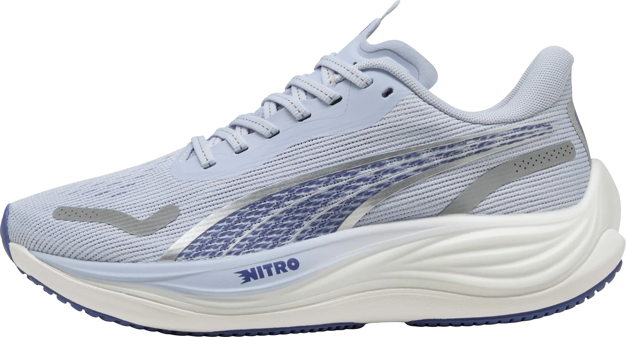 Foot Arch Support Neutral Platform Puma Velocity Nitro 3 Womens Running Shoes - Blue