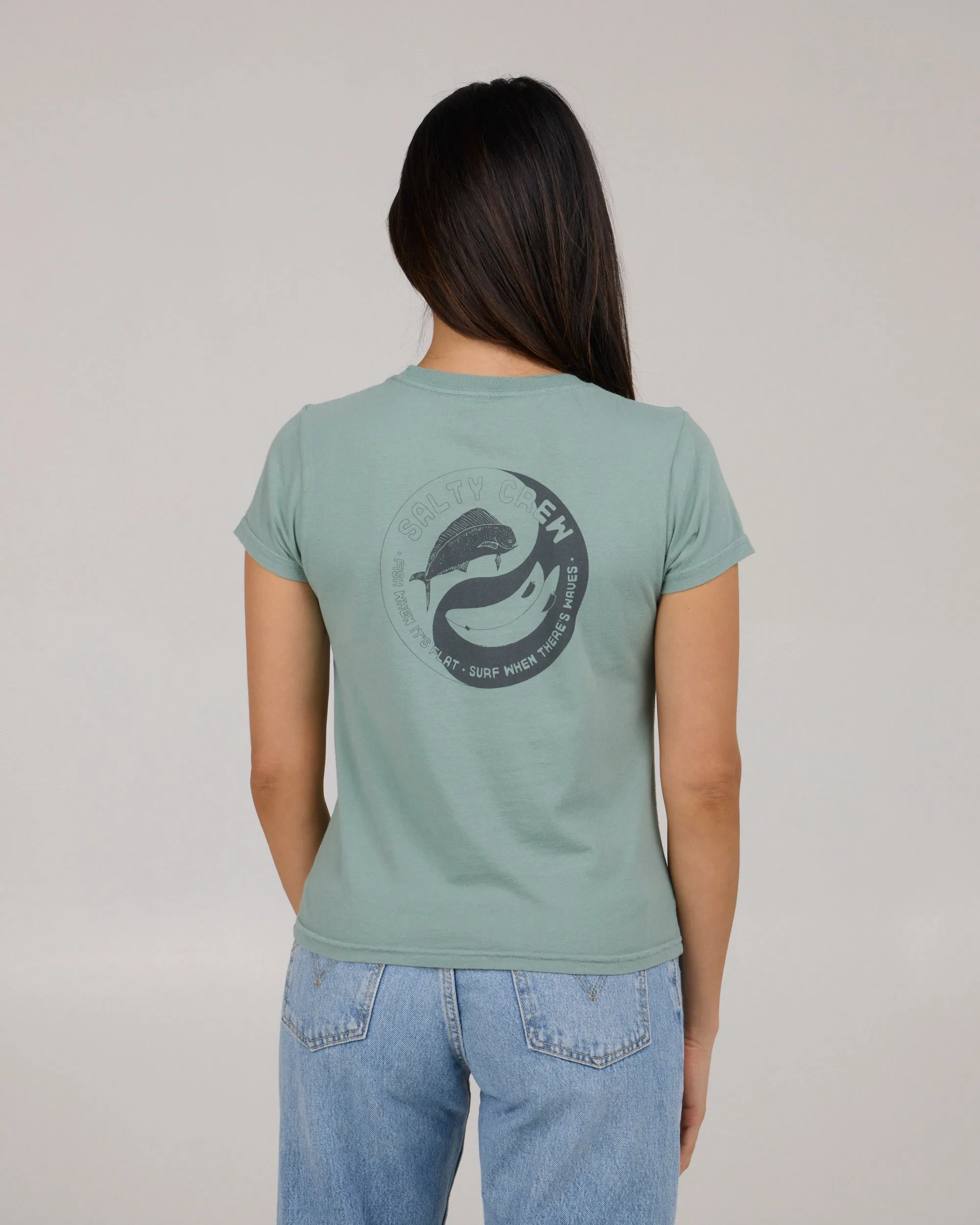 Eco Friendly Material Fishin Yang Modern Tee - Sage