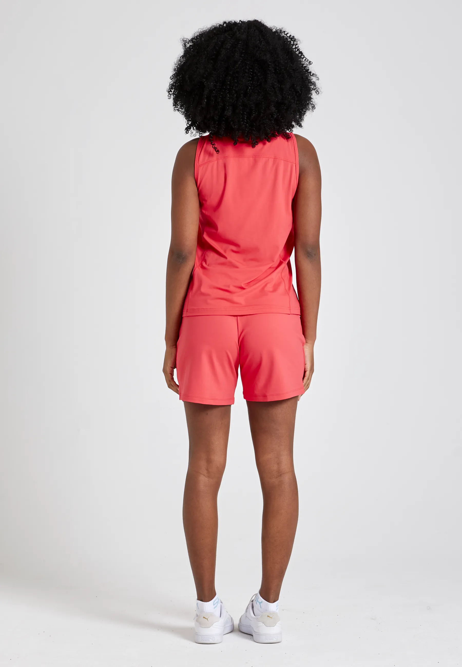 Tennis Loose Fit Tank Top Basic, peach jerky movement