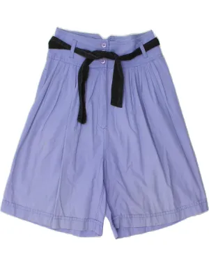 Odor control VINTAGE Womens High Waist Chino Shorts EU 36 Small W26 Purple Cotton