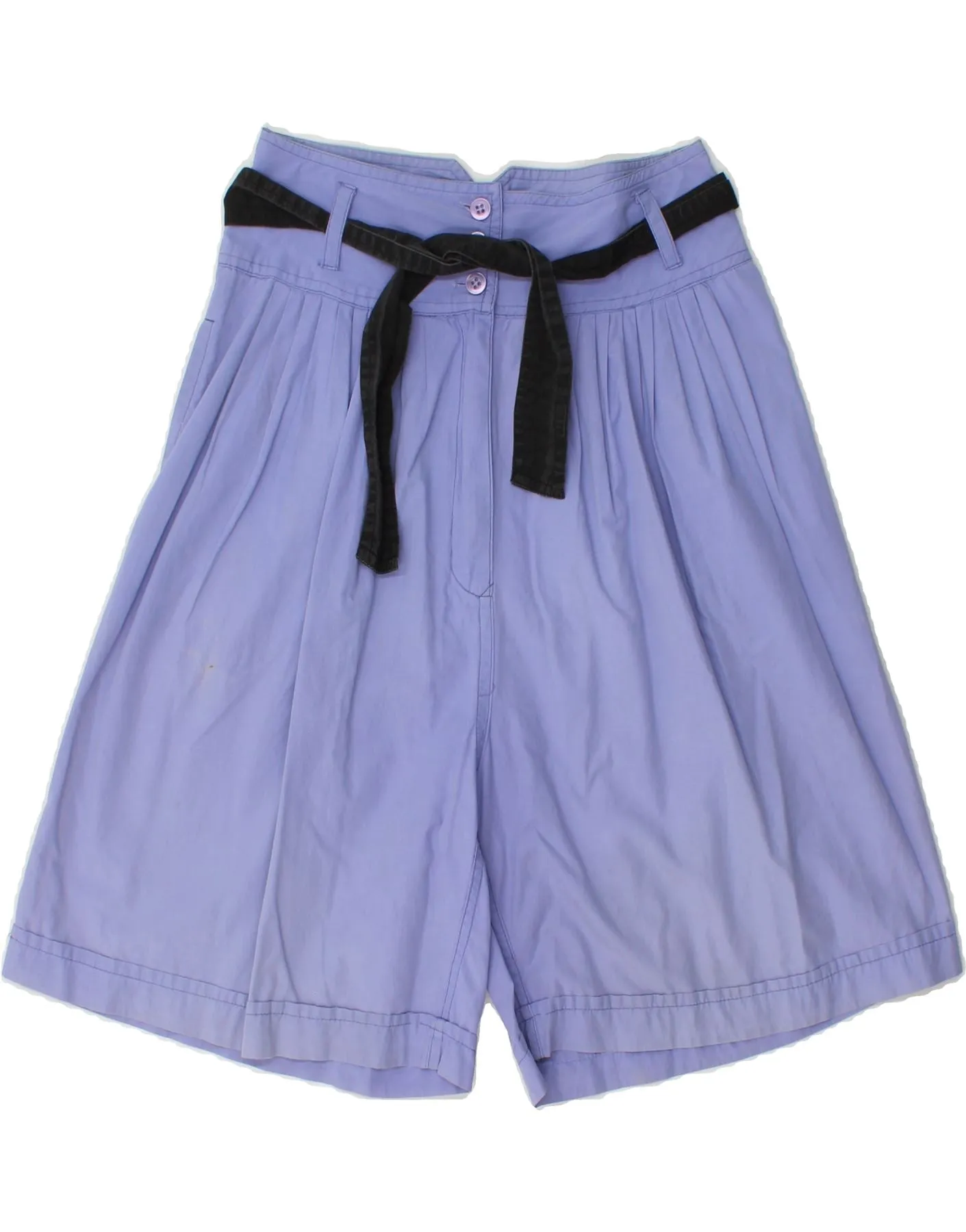 Odor control VINTAGE Womens High Waist Chino Shorts EU 36 Small W26 Purple Cotton