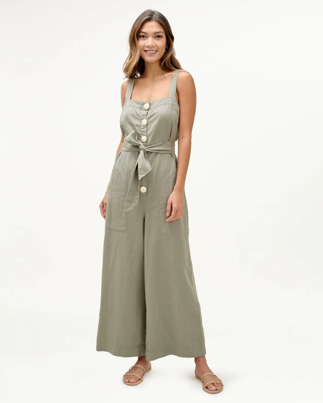 Mary Lawless Lee x Splendid Button Jumpsuit Year Round
