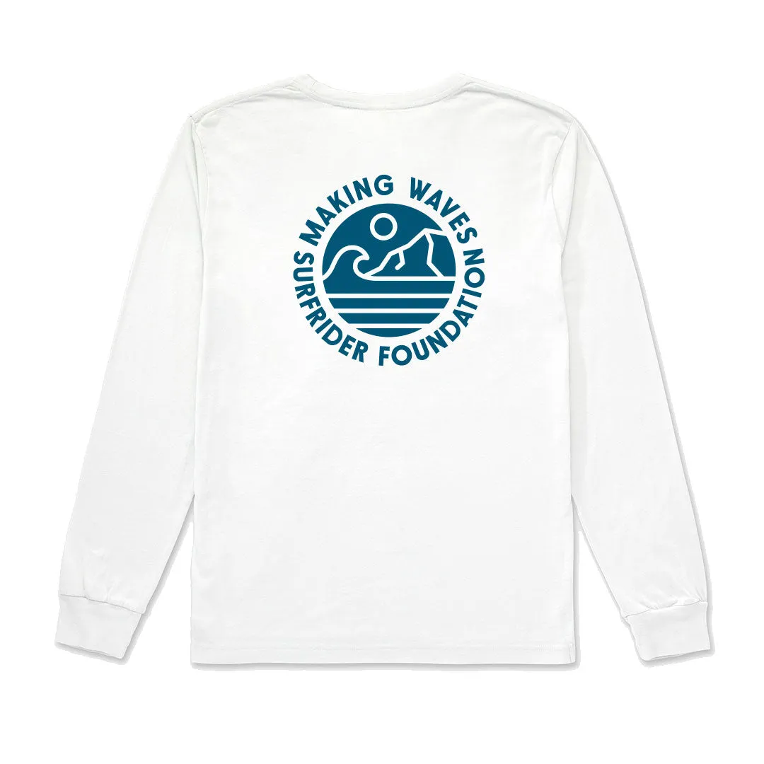 All-Season Wear certified Making Waves White Long Sleeve Tee