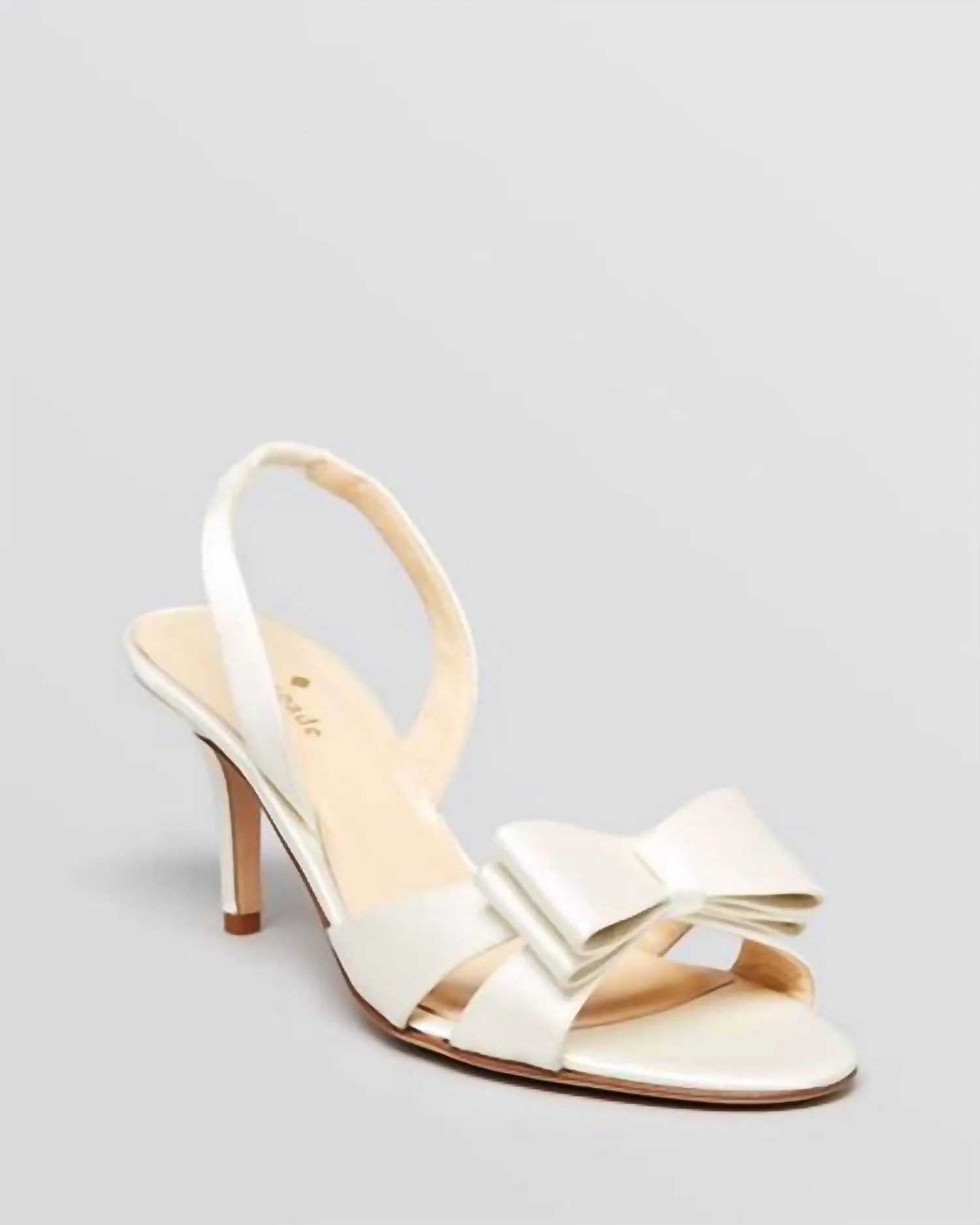 Micah Satin Bow Sandal In Ivory Night Style Ultra High Heels