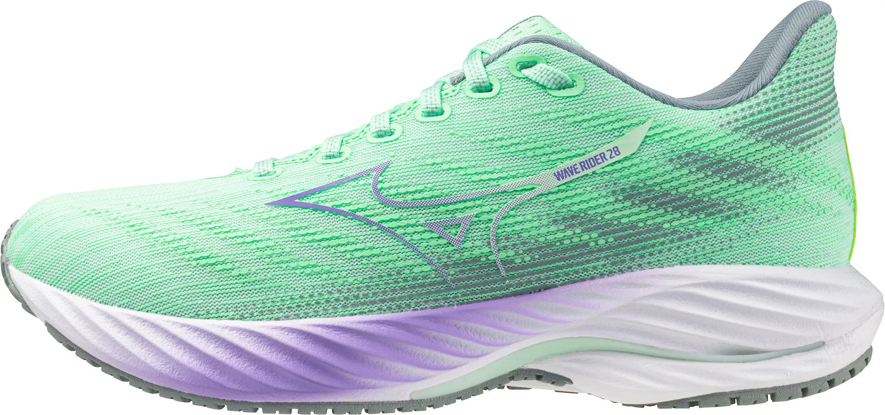 footwork contoured shoes Mizuno Wave Rider 28 Womens Running Shoes - Green