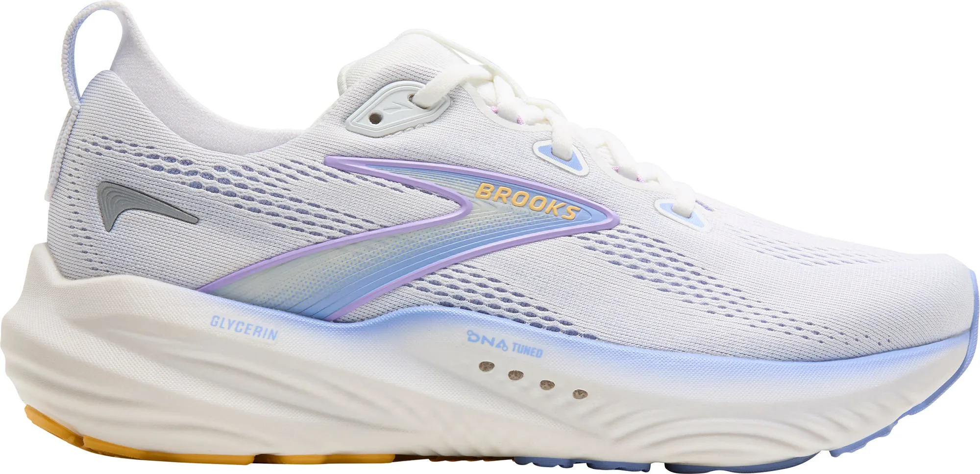 solo running shoe usability Sporty Aesthetic Brooks Glycerin 22 Womens Running Shoes - White