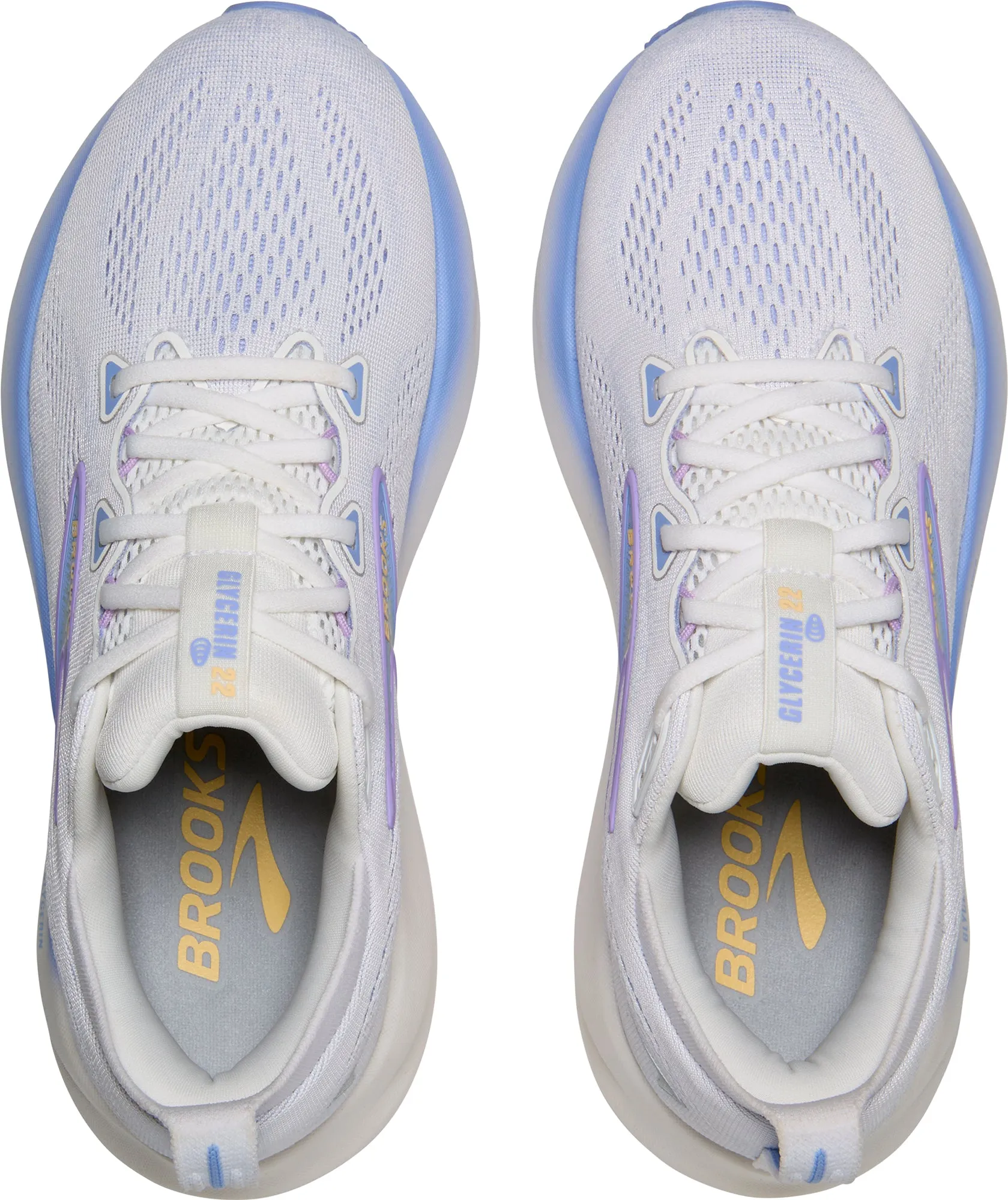 Brooks Glycerin 22 Womens Running Shoes - White Synthetic Overlay Details