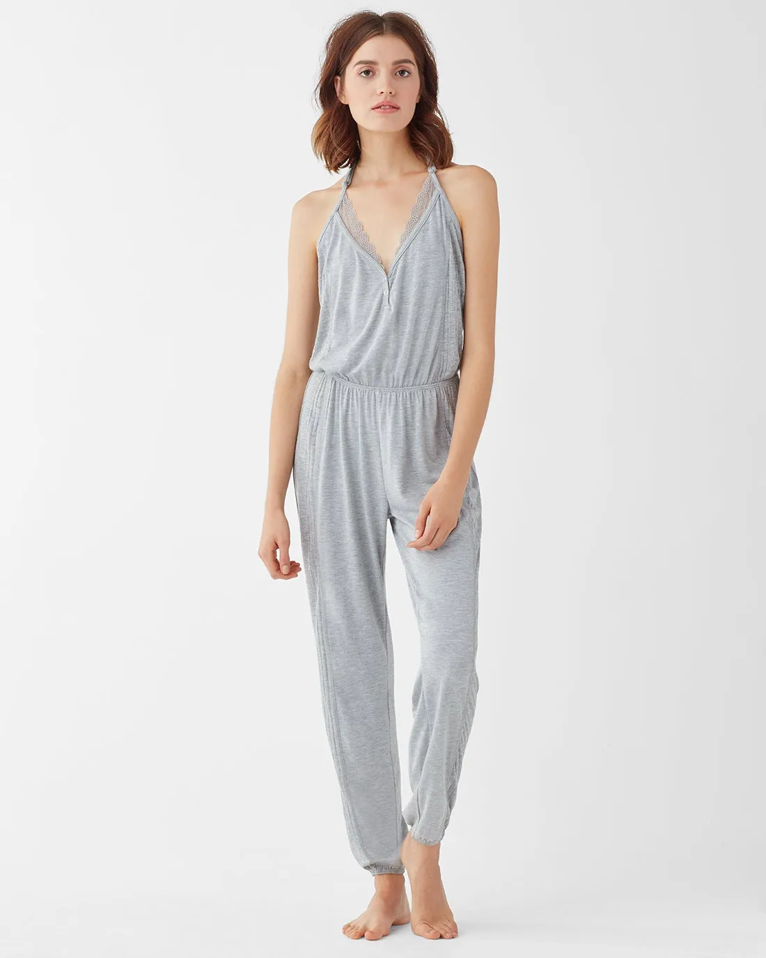Minimalist fit-and-flare Grace Soft Long Sleep Romper