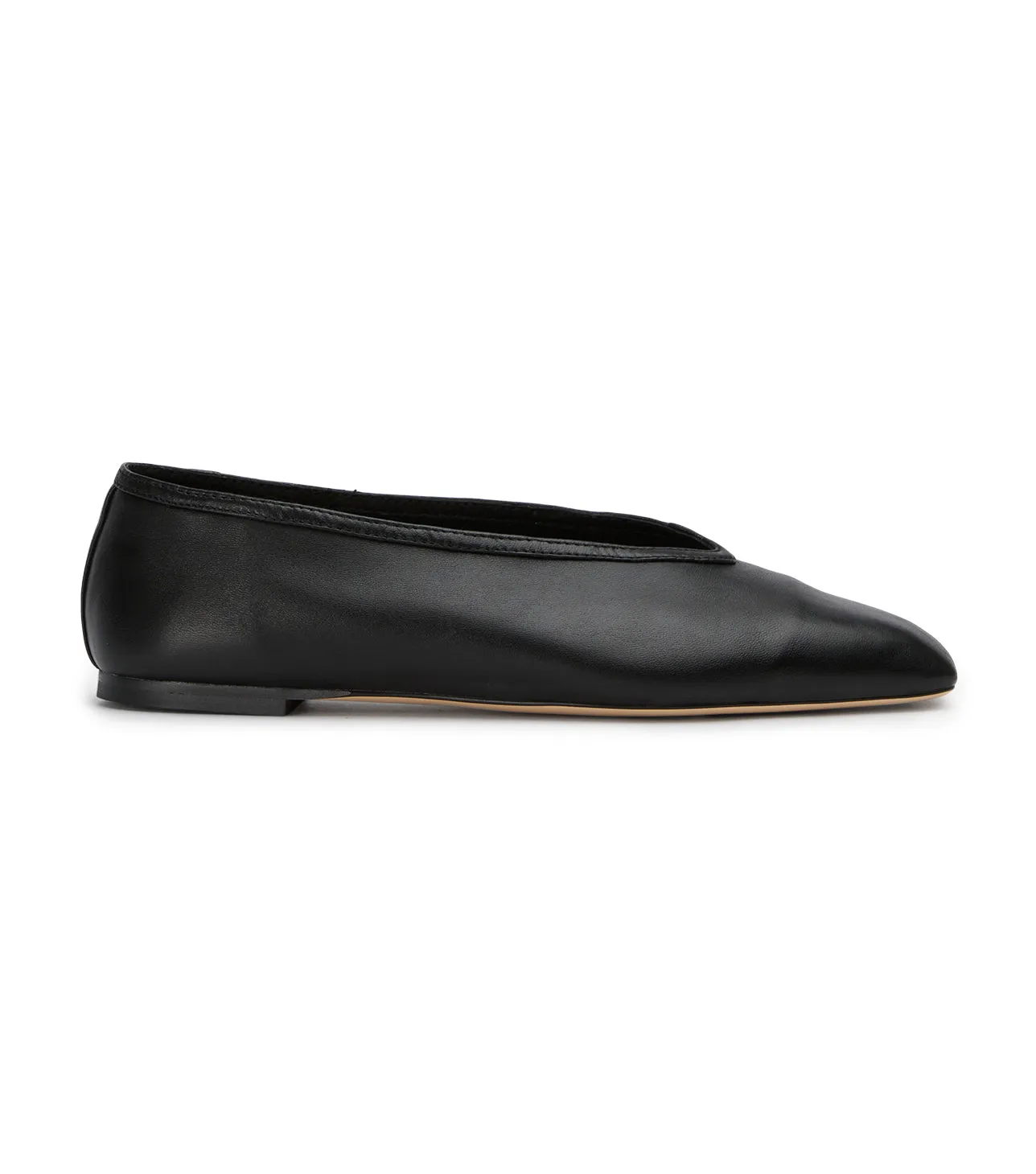 Bianca Black Nappa Marina Walk Foot Health Flats
