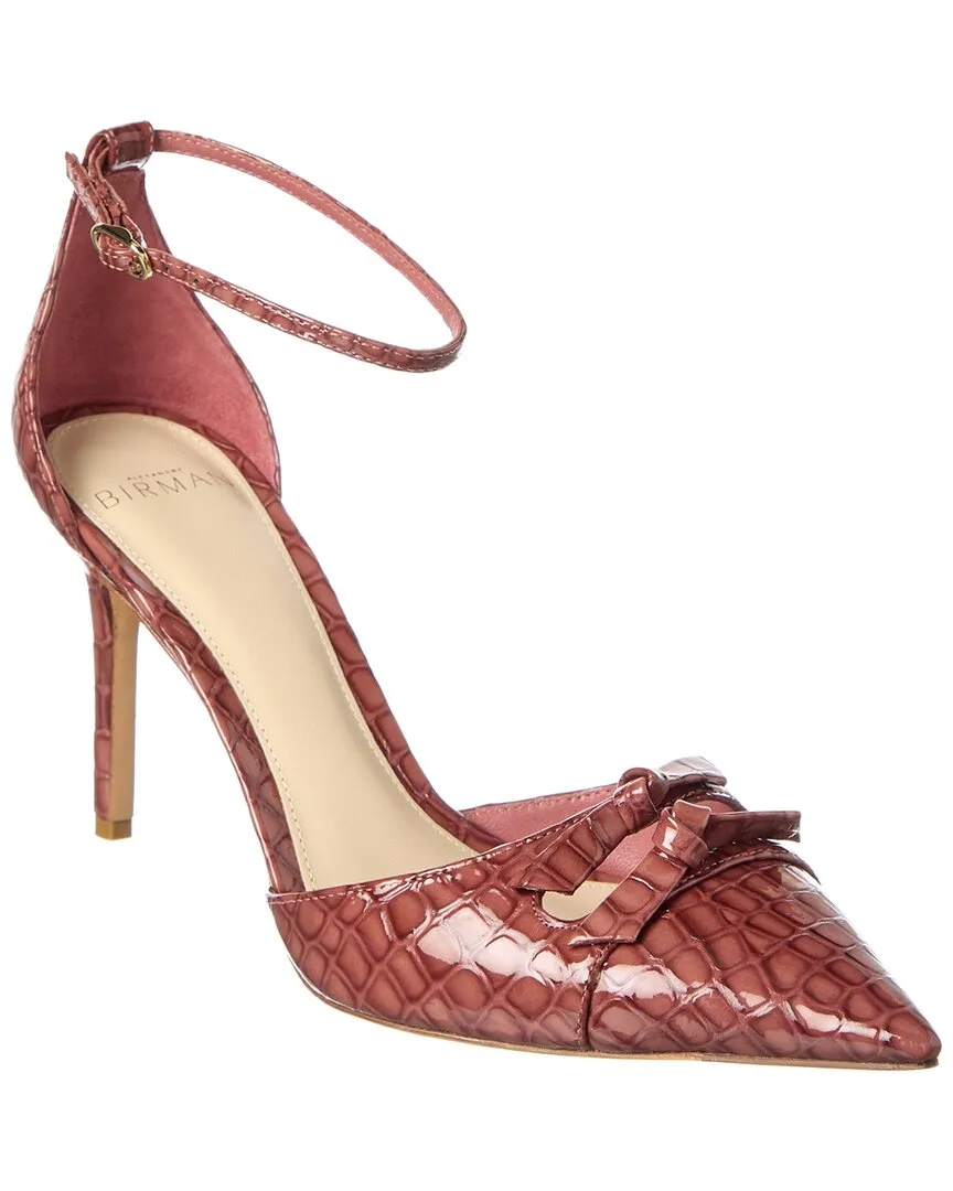 Anti Fatigue Outfit Boost Alexandre Birman Kate 85 Croc-Embossed Patent Pump