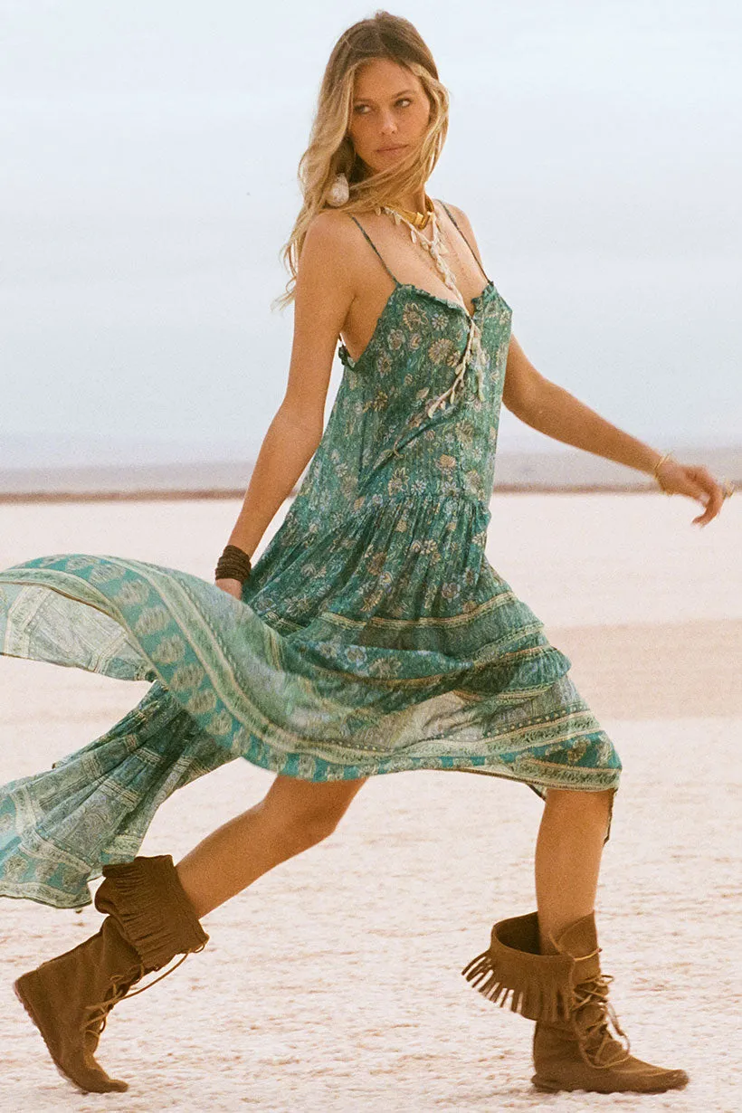 Gathered Skirt Elysian Strappy Maxi Dress