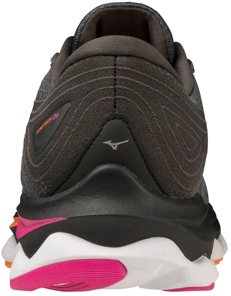running on road Quick Dry Innersock Mizuno Wave Sky 6 Womens Running Shoes - Grey