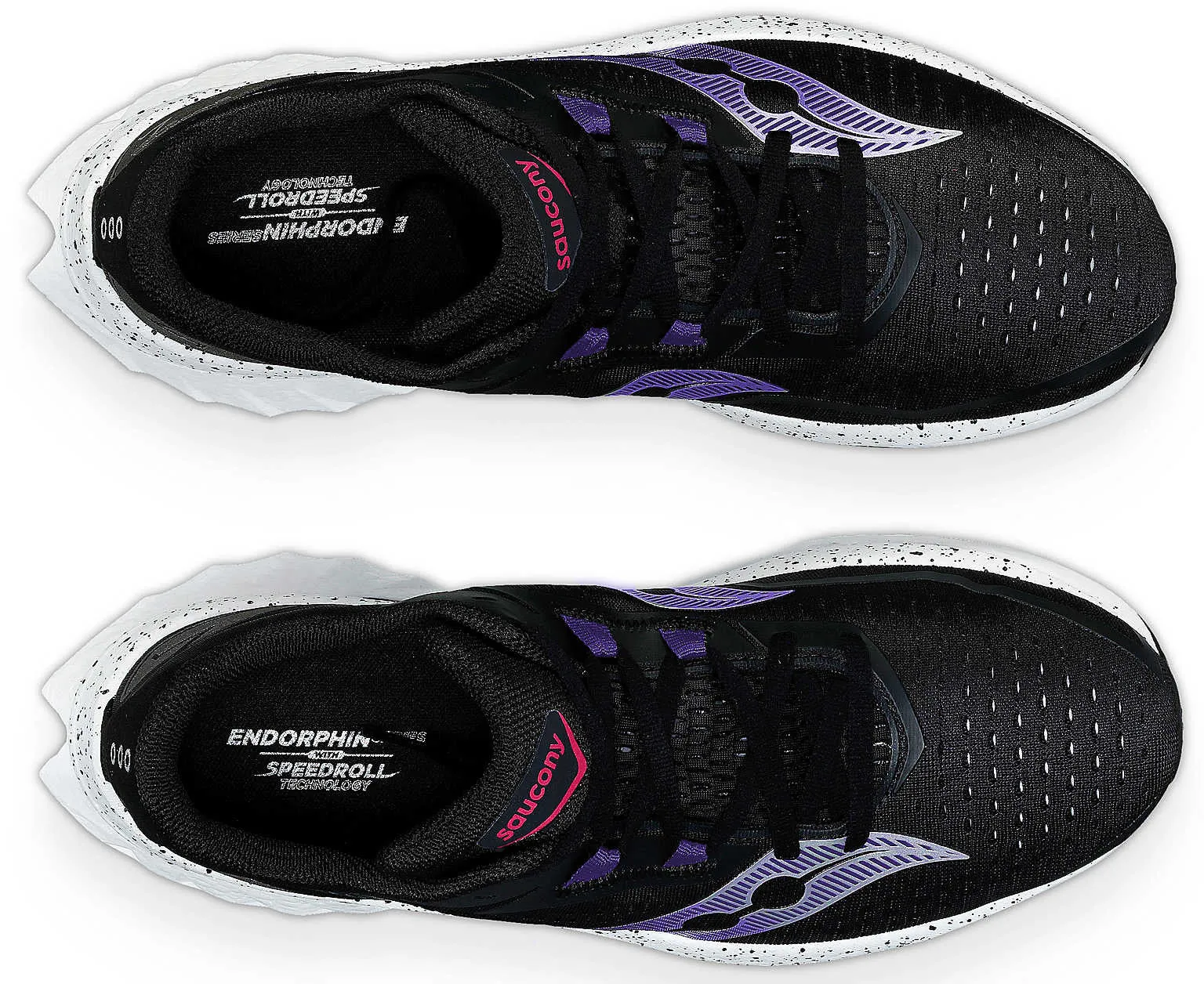 Perimeter Bracing Saucony Endorphin Speed 4 Womens Running Shoes - Black
