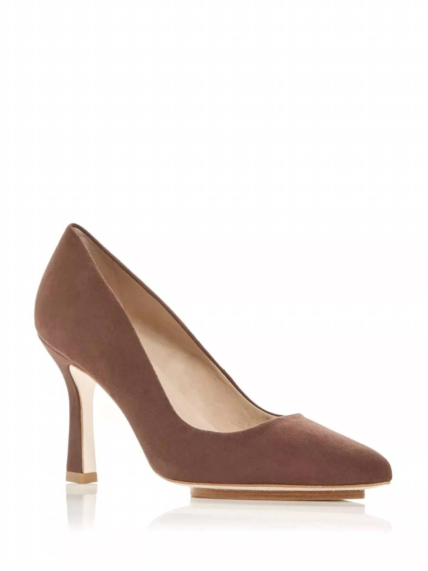 Women's Anita Suede Pump In Brown Buckled