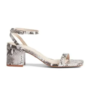 mesh construction Clear Heels Women's Diana Block Sandal In Natural Snake