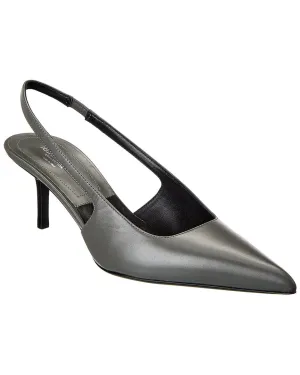 Michael Kors Collection Emma Leather Slingback Pump Sophisticated Sandals Sleek Leather Pumps