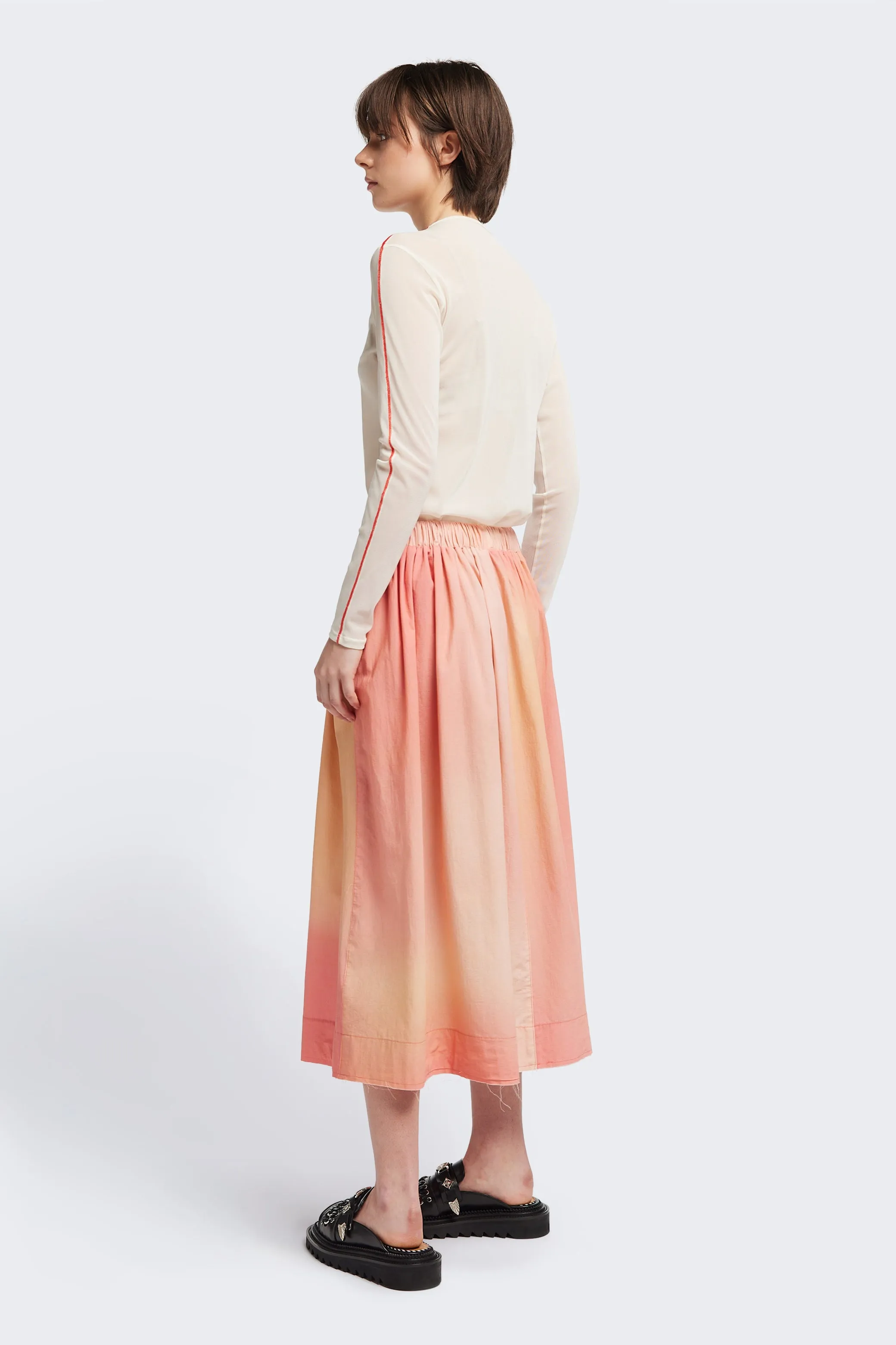 Ankle length Designer Inspired Interlude Skirt Cloud Print