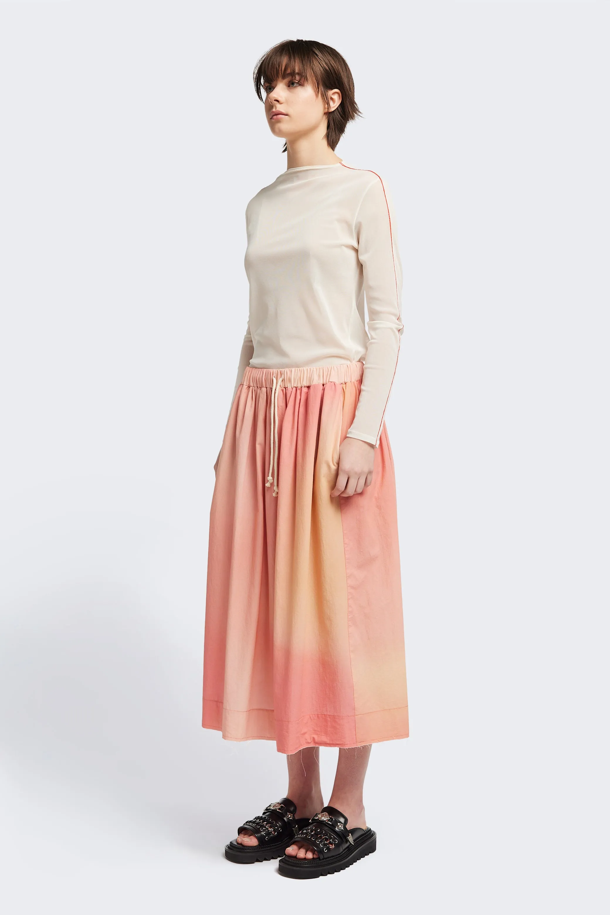 Breezy Outfit Flared hem Interlude Skirt Cloud Print