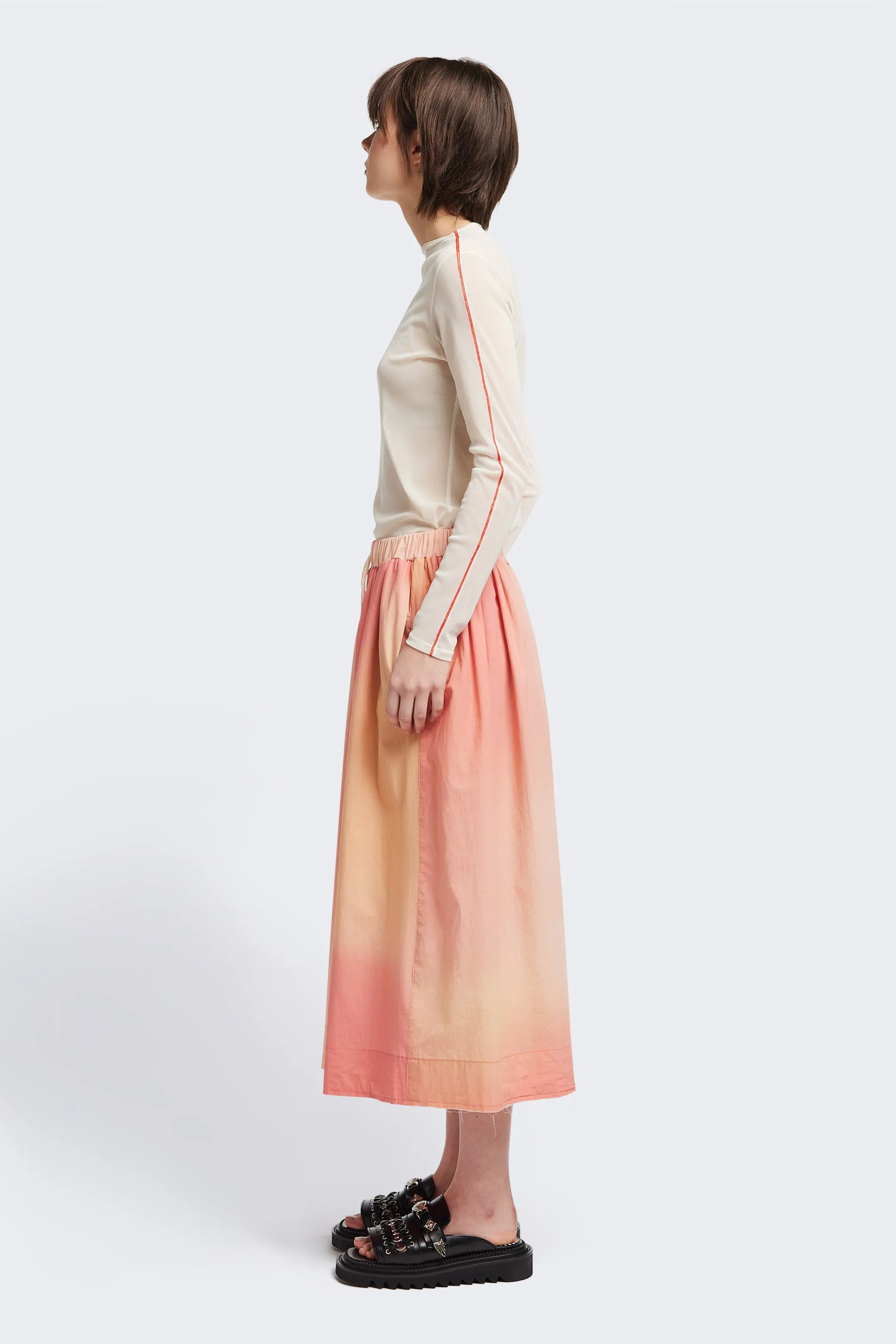 Layered Design Interlude Skirt Cloud Print