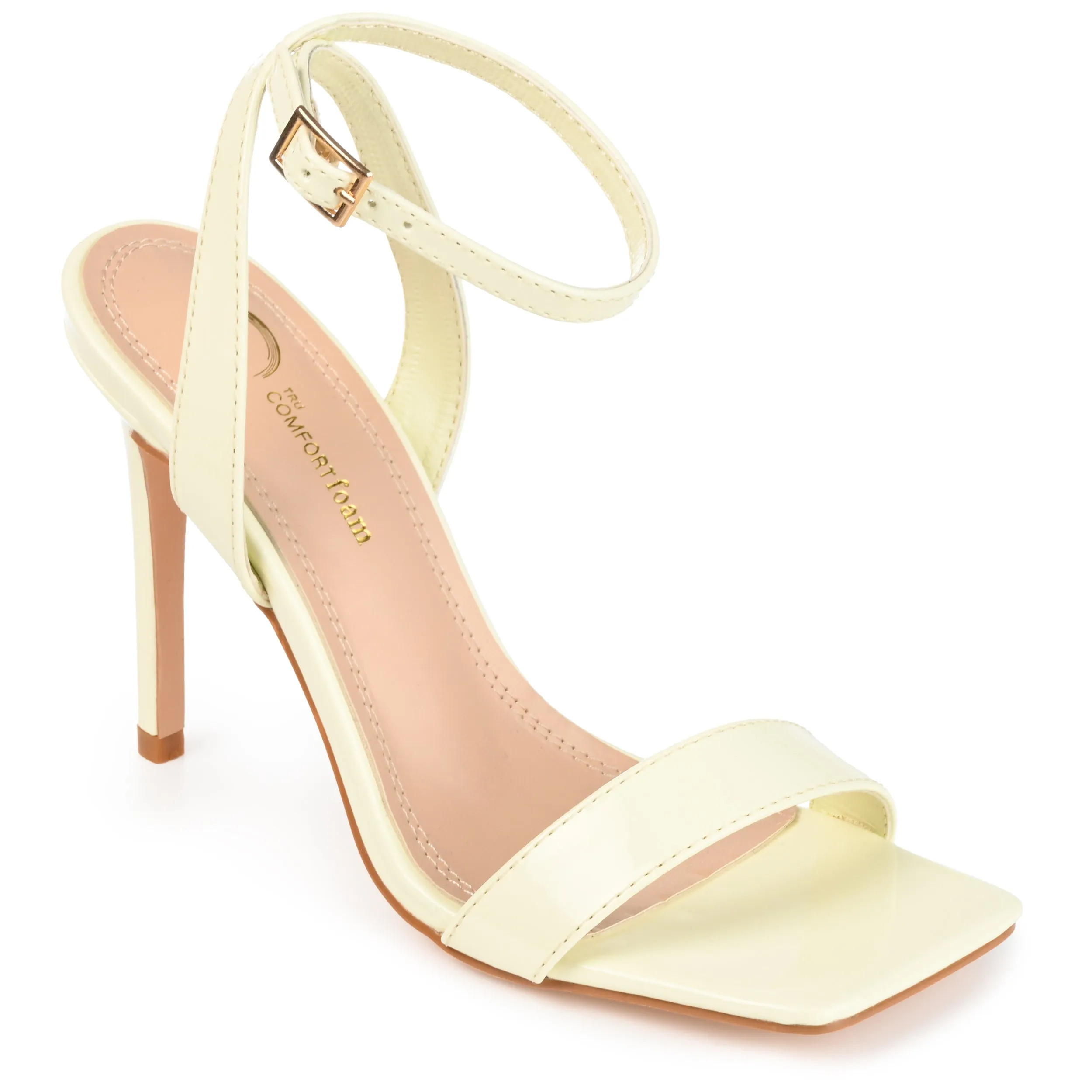 Journee Collection Women's Tru Comfort Foam Dorian Pump Ankle Support Chic White Stilettos