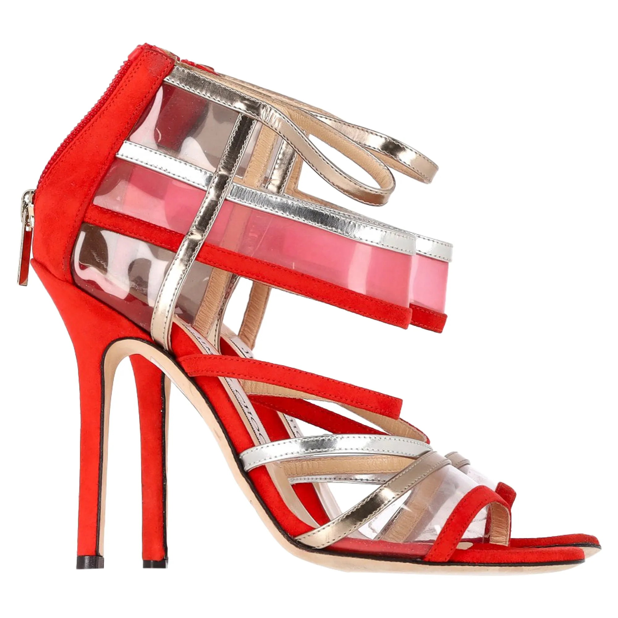 Bridal Stilettos Jimmy Choo Maitai Sandals in Red Suede