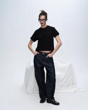 Non Iron Finish Classic Jersey Short Sleeve Boy Tee - Black