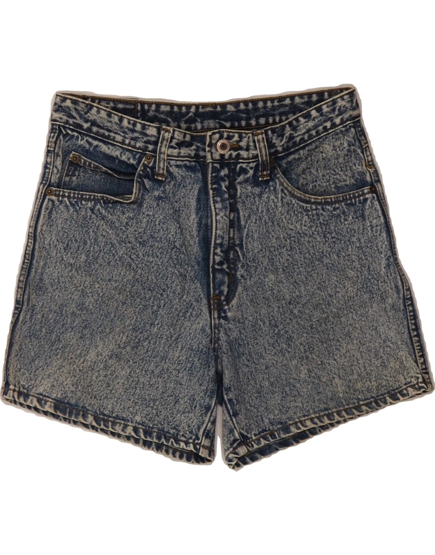 COHN CISCO Womens Denim Shorts W33 Large Blue Cotton Quick Release Cuffs Double Stitched Hems