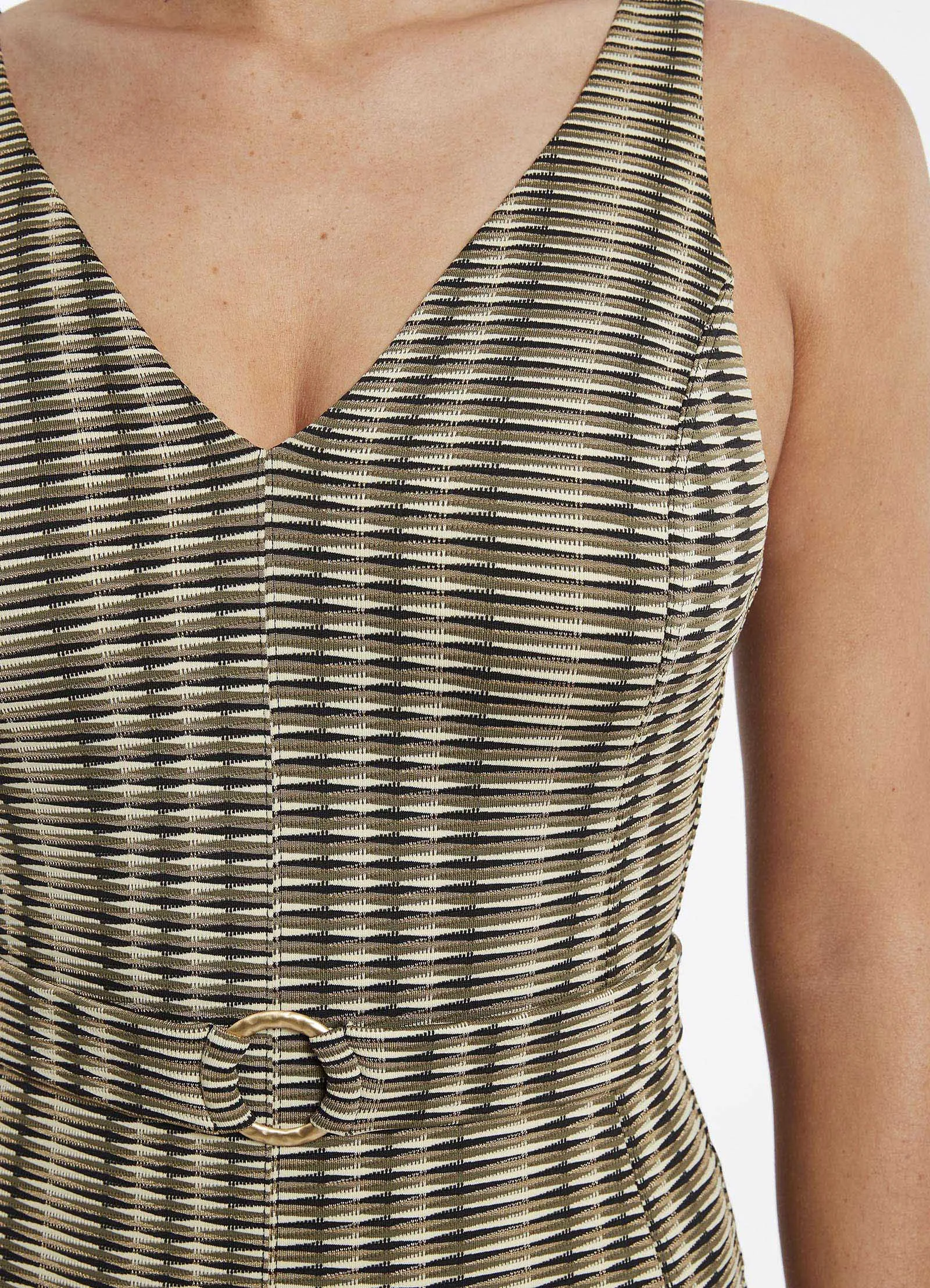 Tagless Comfort Body Positive Ravello D_Dd Belted One Piece - Olive