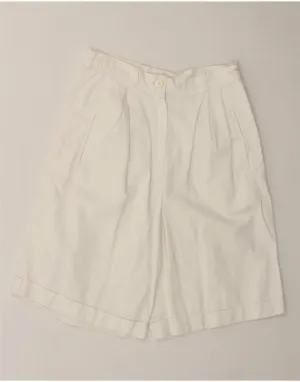 color block holiday season VINTAGE Womens Pegged Casual Shorts IT 36 XS W25  White Cotton