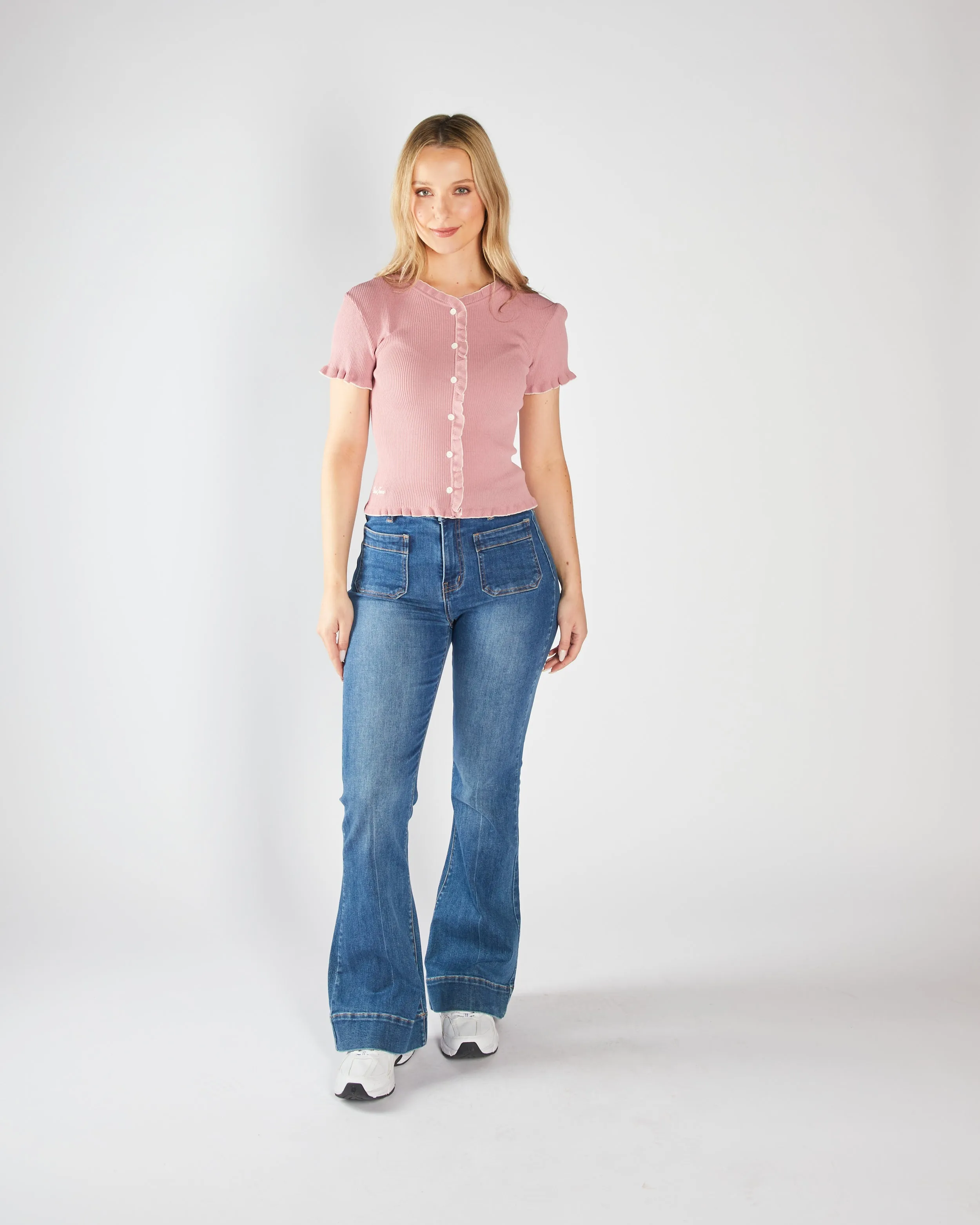 Fidella Knit Lilas Elegant Tunic Flexible Apparel