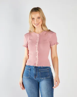 StainResistant Fabric Fidella Knit Lilas