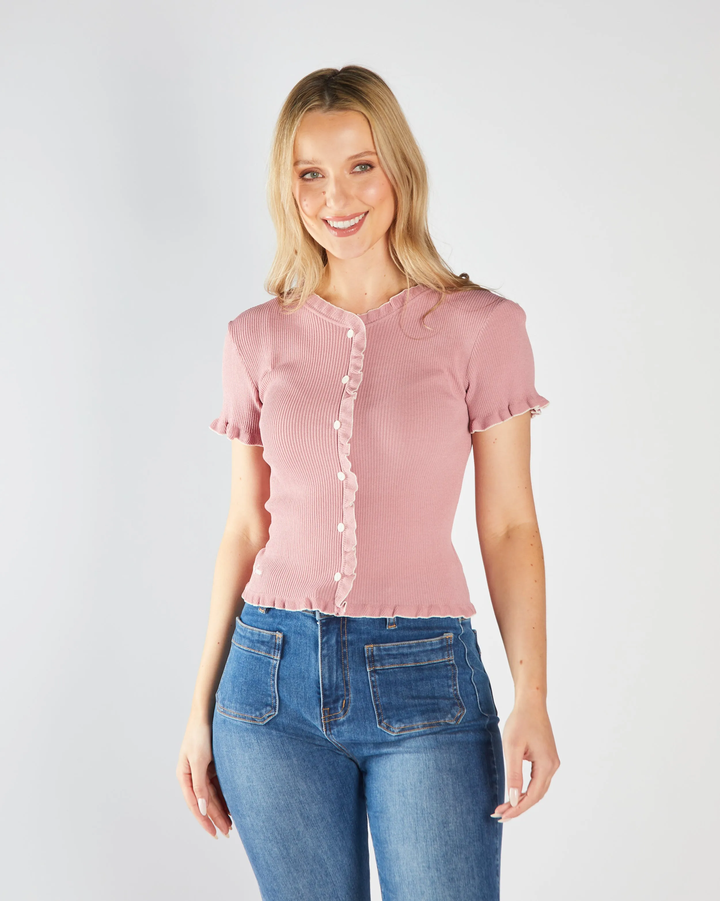 StainResistant Fabric Fidella Knit Lilas